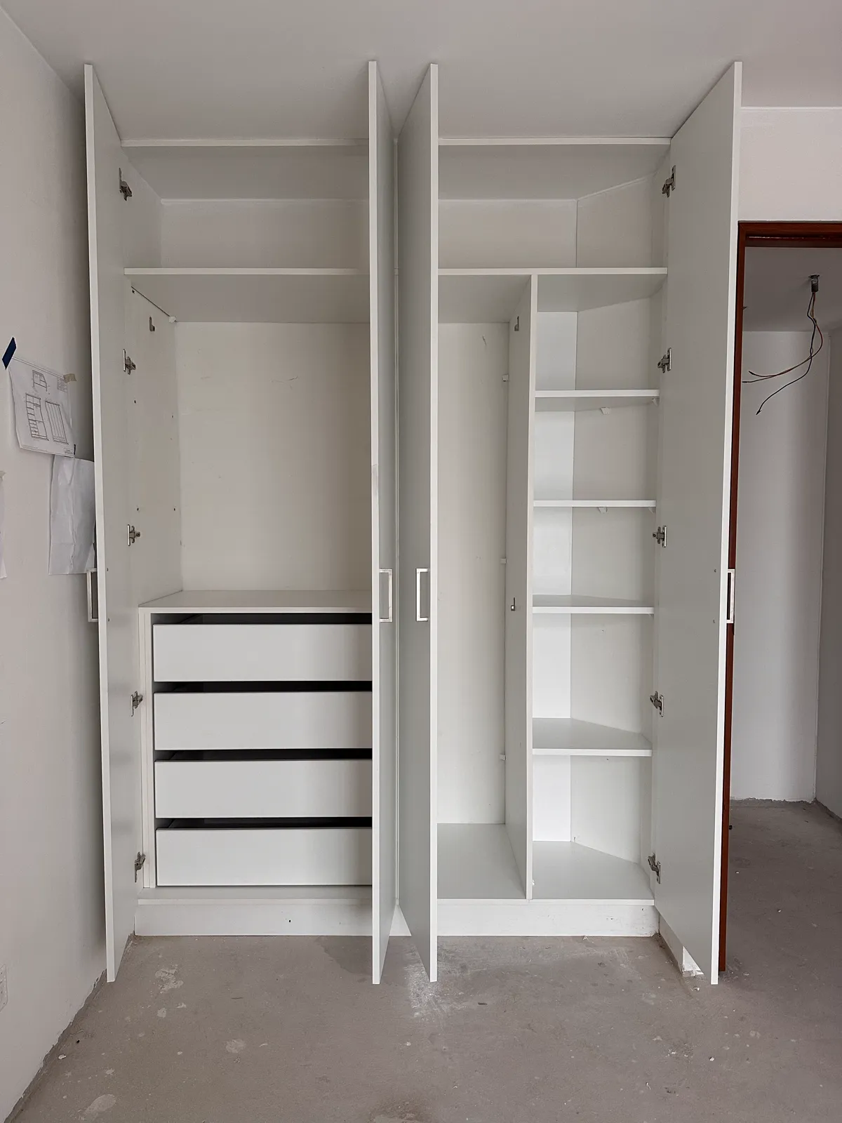 Clóset de melamine del proyecto Cordova